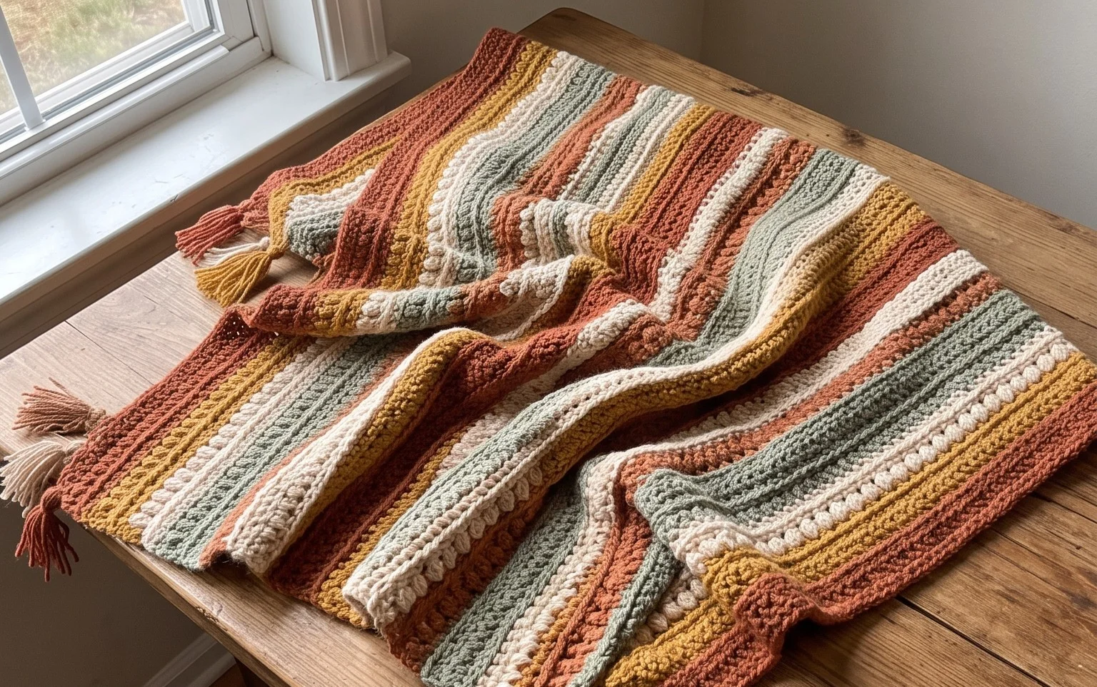 Easy Boho Blanket: Free Crochet Pattern for Beginners
