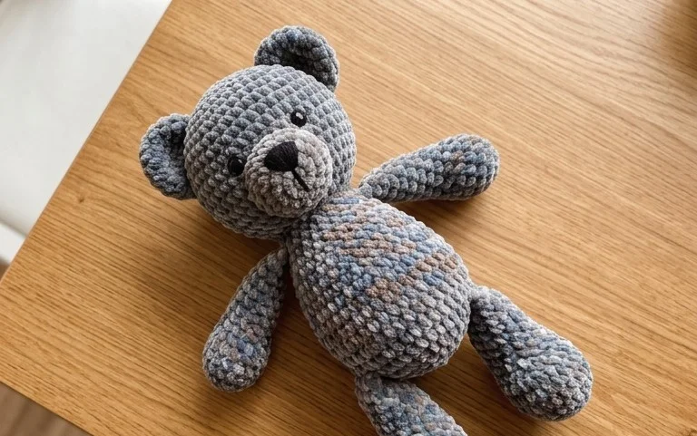 Easy Crochet Plush Teddy Bear Free Pattern Step-by-Step