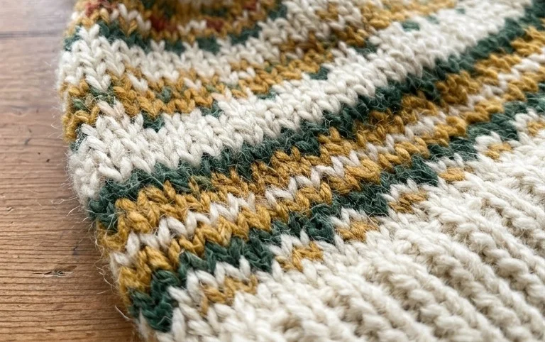 How to knit the Fair Isle/Tiny hearts hat - CJ Design Blog