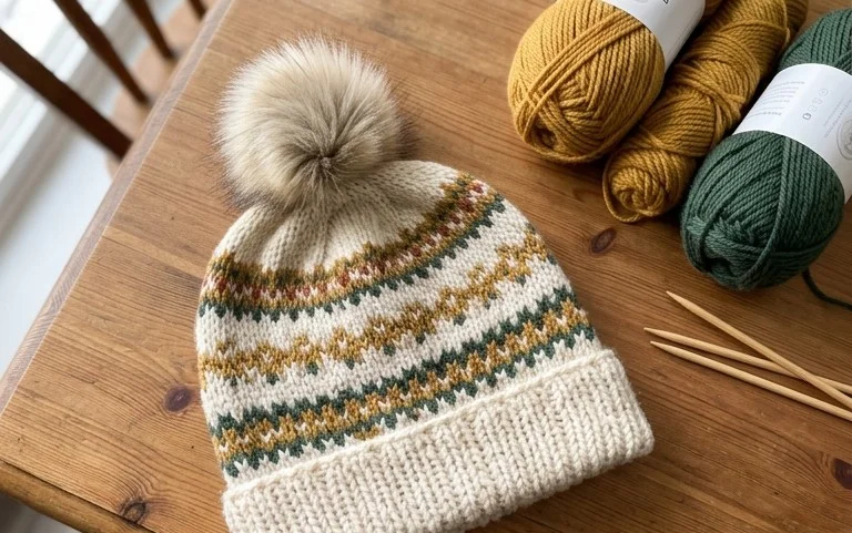 Easy Fair Isle Heart Hat: Free Crochet Step-by-Step