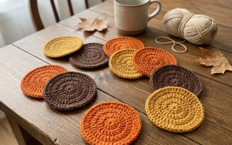 26 Free Crochet Coaster Patterns for Cozy Autumn Home