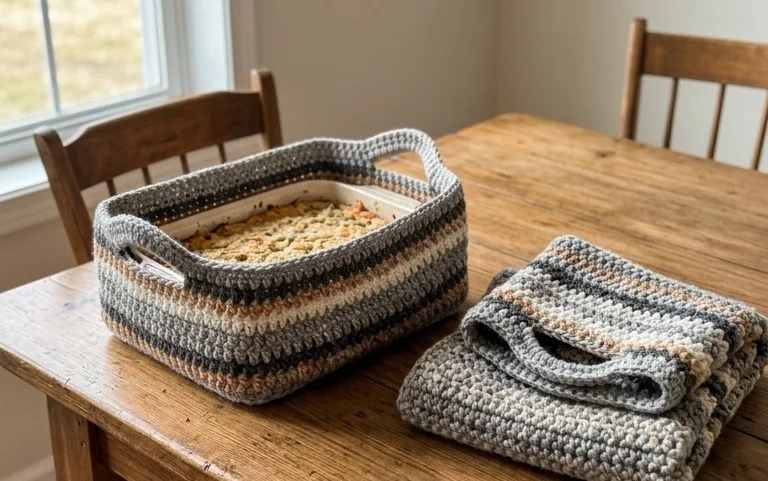 Easy Crochet Casserole Carrier: Free Step-by-Step Pattern