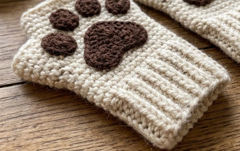 Charming Crochet Cat Paw Fingerless Gloves to Warm Your Hands