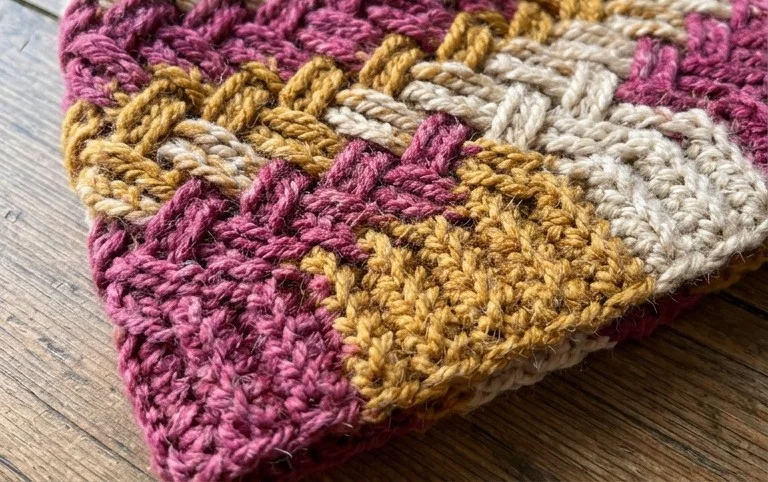 Crochet Celtic Stripes Beanie Free Pattern
