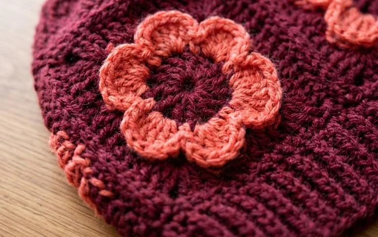 Floral Crochet Slouchy Hat | Free Pattern That's Stylish! - Littlejohn's Yarn