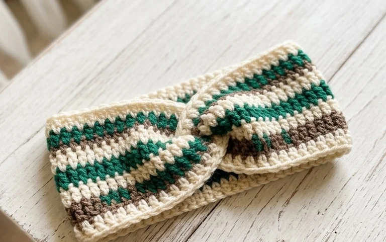 Easy Earwarmer Free Crochet Pattern for Beginners